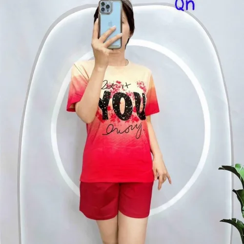 Đồ bộ quần đùi áo tay ngắn in chữ you lớn