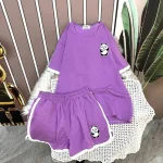 Đồ bộ quần đùi áo tay ngắn in gấu trúc