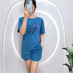 Đồ bộ quần đùi áo tay ngắn in hình