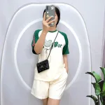 Đồ bộ quần đùi áo tay ngắn in hình