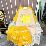 Đồ bộ quần đùi áo tay ngắn in hình