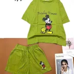 Đồ bộ quần đùi áo tay ngắn in hình chuột mickey