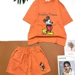 Đồ bộ quần đùi áo tay ngắn in hình chuột mickey