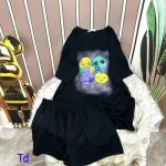 Đồ bộ quần đùi áo tay ngắn in hình mặt cười
