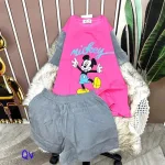 Đồ bộ quần đùi áo tay ngắn in hình mickey