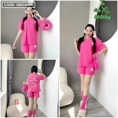 Đồ bộ quần đùi áo tay ngắn in hình sao