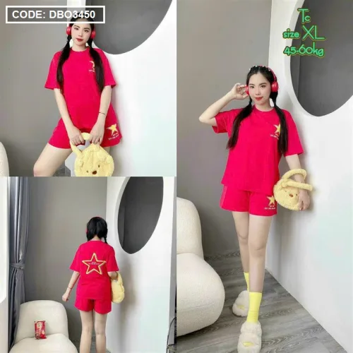 Đồ bộ quần đùi áo tay ngắn in hình sao
