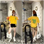 Đồ bộ quần đùi áo tay ngắn in số