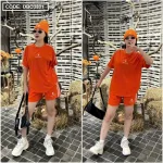 Đồ bộ quần đùi áo tay ngắn thể thao in chữ s