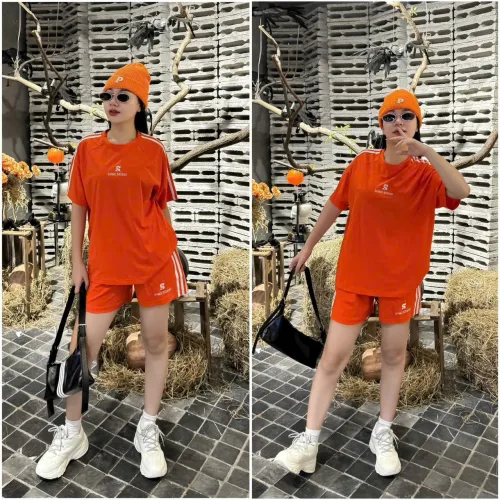 Đồ bộ quần đùi áo tay ngắn thể thao in chữ s