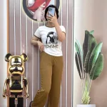 Đồ bộ quần đùi bèo áo dây mặc hoạ tiết mặc nhà