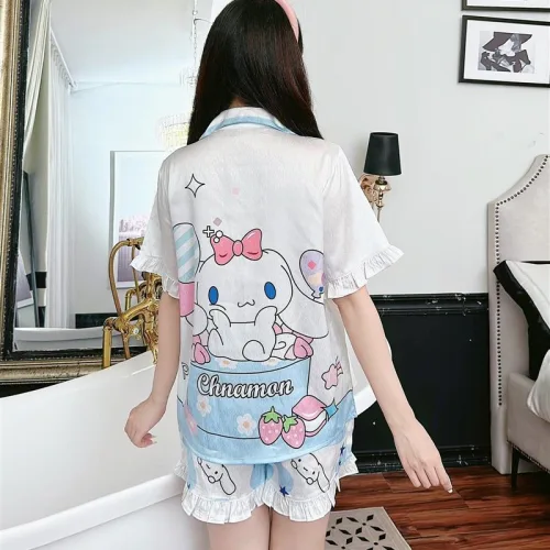 Đồ bộ quần đùi pijama áo tay ngắn in hình