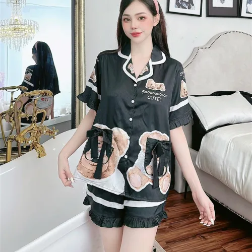 Đồ bộ quần đùi pijama áo tay ngắn in hình