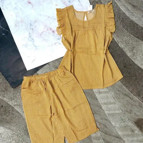 Đồ bộ quần lửng áo sát nách bèo màu trơn