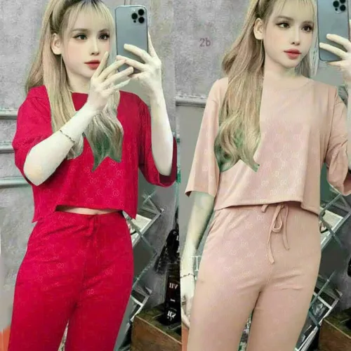Đồ bộ quần lửng áo tay lửng màu trơn