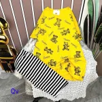 Đồ bộ quần lửng sọc áo tay ngắn in hình gấu