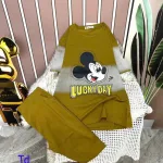 Đồ bộ quần ngố áo tay ngắn in hình
