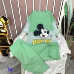Đồ bộ quần ngố áo tay ngắn in hình