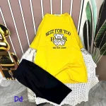 Đồ bộ quần ngố áo tay ngắn in hình