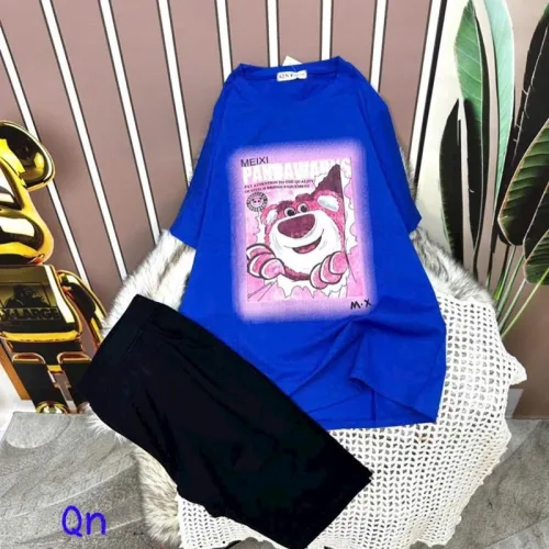 Đồ bộ quần ngố áo tay ngắn in hình