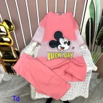 Đồ bộ quần ngố áo tay ngắn in hình chuột