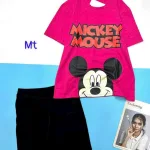 Đồ bộ quần ngố đen áo tay ngắn in hình chuột mickey