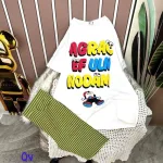 Đồ bộ quần ngố sọc áo tay ngắn in chữ