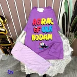 Đồ bộ quần ngố sọc áo tay ngắn in chữ