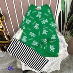 Đồ bộ quần ngố sọc áo tay ngắn in hình