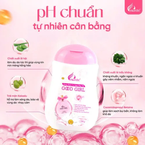Dung Dịch Vệ Sinh Phụ Nữ Charme Good Girl 150ml - Hỗ Trợ Cấp Ẩm Làm Sạch Dịu Nhẹ
