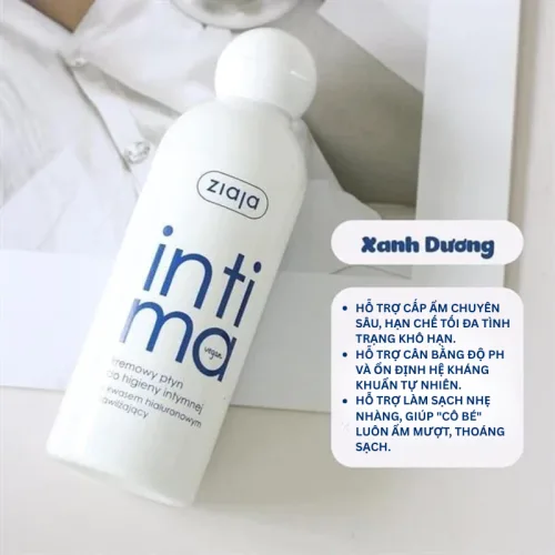 Dung Dịch Vệ Sinh Phụ Nữ Ziaja Intimate 200ml Xanh Dương Đậm