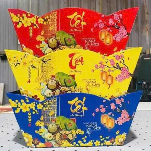 Đế Trang Trí Giỏ Quà Tết - Khay Thuyền Trang Trí Tết