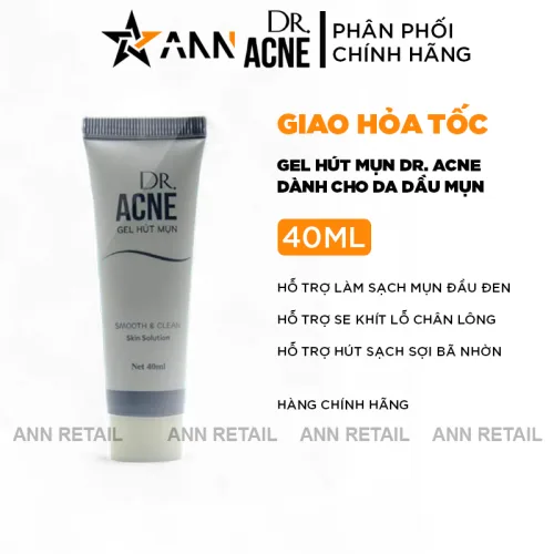 Hình quảng cáo nhấn mạnh quy cách 40ML của gel hút mụn đầu đen