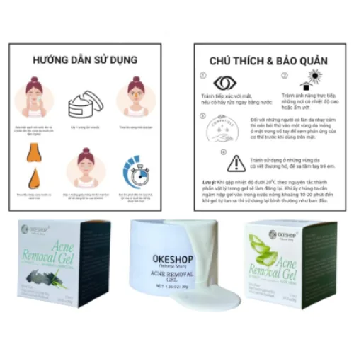 Gel Lột Mụn Okeshop Nha Đam Acne Removal Gel 30g