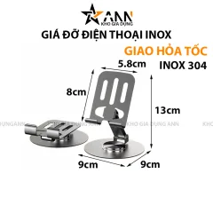 Giá Đỡ Điện Thoại Máy Tính Bảng Inox Xoay 360 Độ