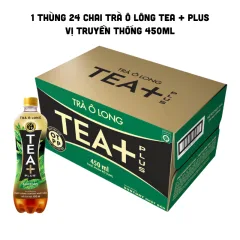 1 Thùng Trà Ô Lông Tea + Plus Vị Truyền Thống 450ml/Chai