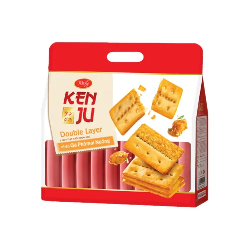 Bánh Quy Kenju 2 Lớp Nhân Gà Nướng Phô Mai 216g - Túi 16 Gói – một lựa chọn đáng tham khảo trong Kenju Richy