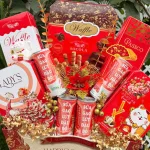 Giỏ Quà Tết Mèo Thần Tài - Quà Tặng Tết - Quà Trang Trí Tết - Giỏ Quà Tết