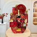 Giỏ Quà Tết Đỏ 13 Món - Quà Tặng Tết Sang Trọng - Quà Trang Trí Tết - Giỏ Quà Tết