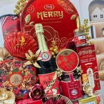 Giỏ Quà Tết Đỏ 13 Món - Quà Tặng Tết Sang Trọng - Quà Trang Trí Tết - Giỏ Quà Tết