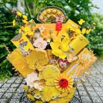Giỏ Quà Tết Set 13 Món Cao Cấp Vàng Đỏ Xanh Dương - Quà Tặng Tết Sang Trọng - Quà Trang Trí Tết