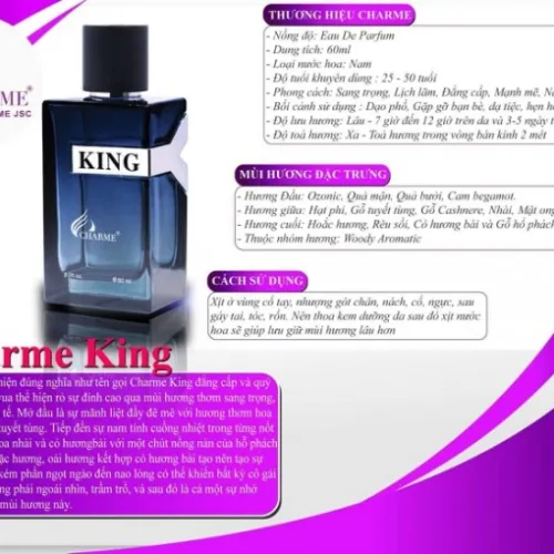 Nước Hoa Nam Charme King 60ml