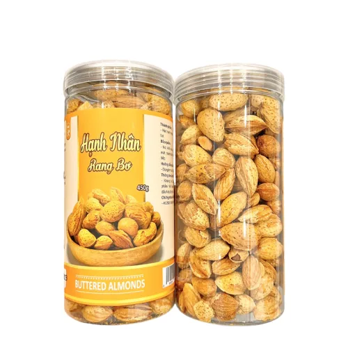 Hạnh Nhân Rang Bơ Thơm Ngon 450g Hộp – một lựa chọn đáng tham khảo trong hạnh nhân rang bơ