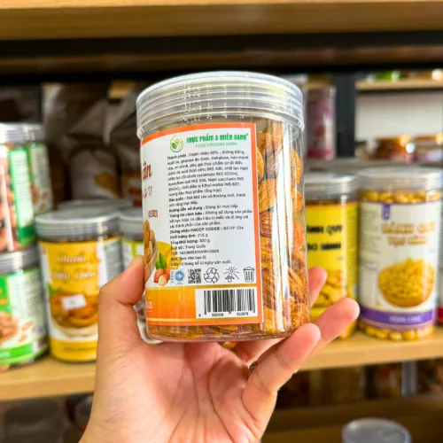 Hạnh Nhân Sấy Tẩm Vị - Hạnh Nhân Rang Bơ Vỏ Dày Thơm Ngon 300g - Hũ Pet