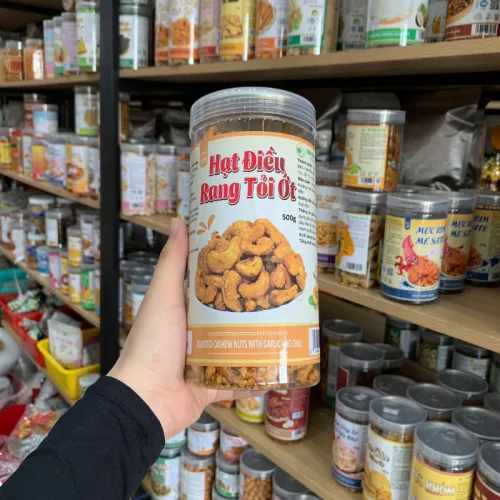 Khám phá Hạt Điều Rang Tỏi Ớt Thơm Ngon 500g thuộc nhóm Trái cây sấy, hạt khô dinh dưỡng