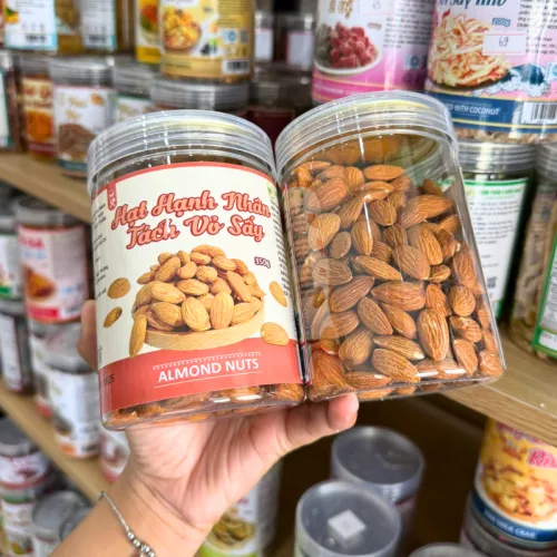 Khám phá Hạt Hạnh Nhân Sấy Tách Vỏ Thơm Ngon 350g - Hũ Pet thuộc nhóm hạnh nhân rang bơ