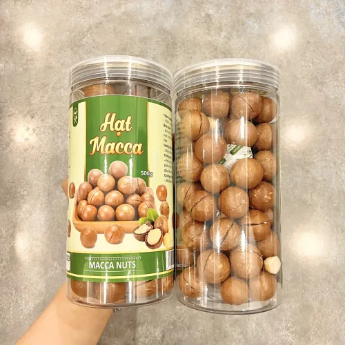 Hạt Macca Tây Nguyên Nứt Vỏ 500g Hộp