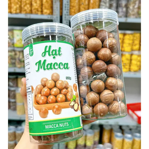 Hạt Macca Tây Nguyên Nứt Vỏ 500g Hộp