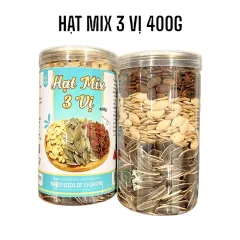 Hạt Mix 3 Vị (Hướng dương - Hạt dưa - Hạt bí) Thơm Ngon 400g Hộp
