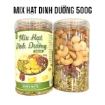 Hạt Mix 5 Vị ( Mắc ca - Hạnh Nhân - Óc Chó - Bí Xanh - Hạt Điều) Đã Tách Vỏ Loại Ngon 500g Hộp Pet